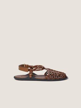 Miu Miu Leather And Cord Sandals IT 38 Women